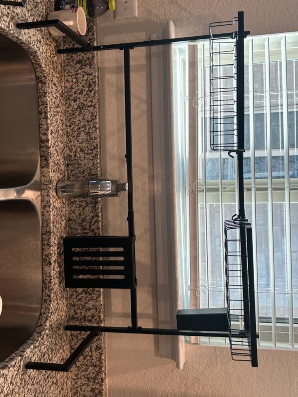 Over-Sink Dish Drying Rack in Black - Fits Most Sinks